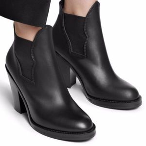 Acne star black leather boots